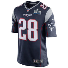 Load image into Gallery viewer, James White New England Patriots Nike Super Bowl LIII Bound Game Jersey - Navy