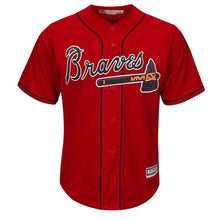 Load image into Gallery viewer, Freddie Freeman Atlanta Braves Majestic Official Cool Base Player Jersey – Gray/Red