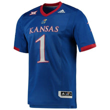 Load image into Gallery viewer, Kansas Jayhawks adidas Team Premier Football Jersey - Royal