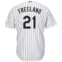 Load image into Gallery viewer, Kyle Freeland Colorado Rockies Majestic Alternate Cool Base Replica Player Jersey - White