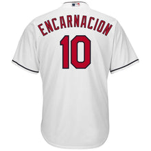 Load image into Gallery viewer, Edwin Encarnacion Cleveland Indians Majestic Official Cool Base Player Jersey - White