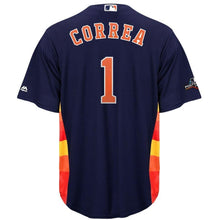 Load image into Gallery viewer, Carlos Correa Houston Astros Majestic 2019 Postseason Official Cool Base Player Jersey - Navy