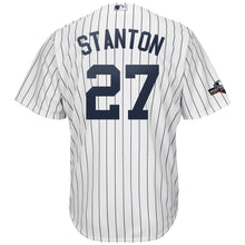 Load image into Gallery viewer, Giancarlo Stanton New York Yankees Majestic 2019 Postseason Official Cool Base Player Jersey - White/Navy