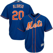 Load image into Gallery viewer, Pete Alonso New York Mets Majestic Home Official Cool Base Player Jersey - White/Royal
