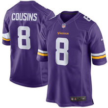Load image into Gallery viewer, Kirk Cousins Minnesota Vikings Nike Game Jersey - Purple