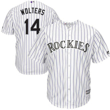 Load image into Gallery viewer, Tony Wolters Colorado Rockies Majestic Home Cool Base Player Jersey - White