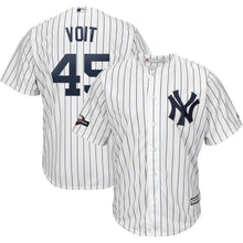 Load image into Gallery viewer, Luke Voit New York Yankees Majestic 2019 Postseason Official Cool Base Player Jersey - White/Navy