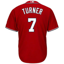 Load image into Gallery viewer, Trea Turner Washington Nationals Majestic Alternate Official Cool Base Player Jersey - Scarlet