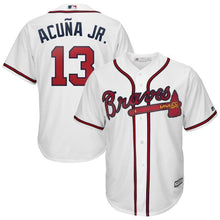 Load image into Gallery viewer, Ronald Acuña Jr. Atlanta Braves Majestic 2019 Home Official Cool Base Player Jersey - White