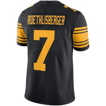 Load image into Gallery viewer, Ben Roethlisberger Pittsburgh Steelers Nike Vapor Untouchable Color Rush Limited Player Jersey - Black