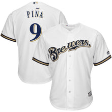 Load image into Gallery viewer, Manny Pina Milwaukee Brewers Majestic Home Cool Base Player Jersey - White