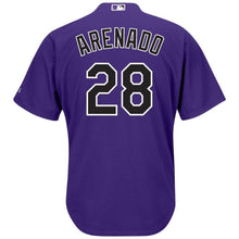 Load image into Gallery viewer, Nolan Arenado Colorado Rockies Majestic Alternate Official Cool Base Player Jersey - Purple