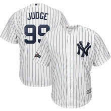 Load image into Gallery viewer, Aaron Judge New York Yankees Majestic 2019 Postseason Official Cool Base Player Jersey - White/Navy