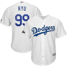 Load image into Gallery viewer, Hyun-Jin Ryu Los Angeles Dodgers Majestic 2019 Postseason Home Official Cool Base Player Jersey - White