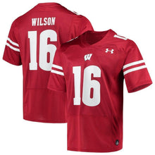Load image into Gallery viewer, Russell Wilson Wisconsin Badgers Under Armour Alumni Jersey - Red
