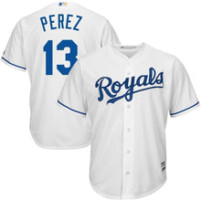 Load image into Gallery viewer, Salvador Perez Kansas City Royals Majestic Cool Base Player Jersey - White