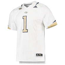 Load image into Gallery viewer, Georgia Tech Yellow Jackets adidas Team Premier Football Jersey - White