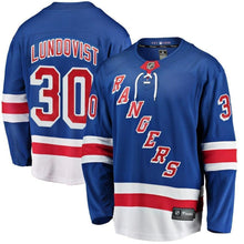 Load image into Gallery viewer, Henrik Lundqvist New York Rangers Fanatics Branded Breakaway Player Jersey - Royal
