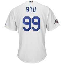 Load image into Gallery viewer, Hyun-Jin Ryu Los Angeles Dodgers Majestic 2019 Postseason Home Official Cool Base Player Jersey - White