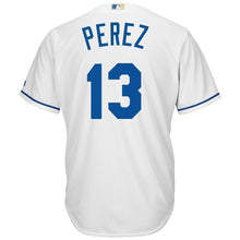 Load image into Gallery viewer, Salvador Perez Kansas City Royals Majestic Cool Base Player Jersey - White