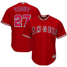 Load image into Gallery viewer, Mike Trout Los Angeles Angels Majestic Cool Base Player Jersey - Scarlet