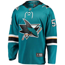 Load image into Gallery viewer, Radim Simek San Jose Sharks Fanatics Branded Home Breakaway Player Jersey - Teal
