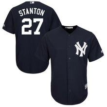 Load image into Gallery viewer, Giancarlo Stanton New York Yankees Majestic Cool Base Replica Player Jersey - Navy