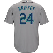 Load image into Gallery viewer, Ken Griffey Jr. Seattle Mariners Majestic Alternate Cool Base Player Jersey - Gray