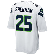 Load image into Gallery viewer, Richard Sherman Seattle Seahawks Nike Game Jersey - White