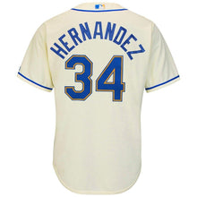 Load image into Gallery viewer, Felix Hernandez Seattle Mariners Majestic Cool Base Player Jersey - Cream