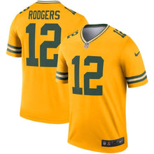 Load image into Gallery viewer, Aaron Rodgers Green Bay Packers Nike Inverted Legend Jersey - Gold