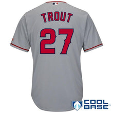 Load image into Gallery viewer, Mike Trout Los Angeles Angels Majestic Cool Base Player Jersey - Gray
