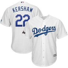 Load image into Gallery viewer, Clayton Kershaw Los Angeles Dodgers Majestic 2019 Postseason Home Official Cool Base Player Jersey - White