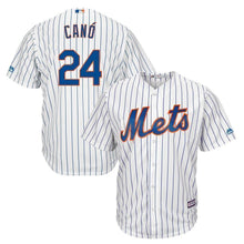 Load image into Gallery viewer, Robinson Cano New York Mets Majestic Home Cool Base Player Jersey – White/Royal