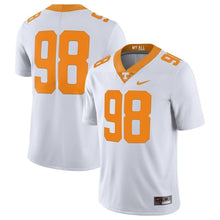 Load image into Gallery viewer, #98 Tennessee Volunteers Nike Limited Football Jersey - White