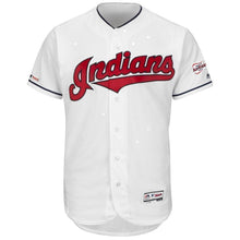 Load image into Gallery viewer, Trevor Bauer Cleveland Indians Majestic Alternate 2019 All-Star Game Patch Flex Base Player Jersey – Scarlet/White