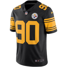 Load image into Gallery viewer, T.J. Watt Pittsburgh Steelers Nike Vapor Untouchable Color Rush Limited Player Jersey - Black