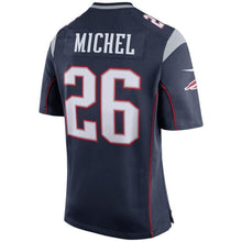 Load image into Gallery viewer, Sony Michel New England Patriots Nike Super Bowl LIII Bound Game Jersey - Navy