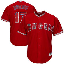 Load image into Gallery viewer, Shohei Ohtani Los Angeles Angels Majestic Alternate Official Cool Base Replica Player Jersey - Scarlet