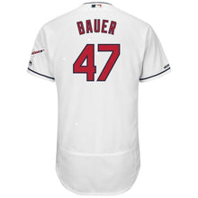 Load image into Gallery viewer, Trevor Bauer Cleveland Indians Majestic Alternate 2019 All-Star Game Patch Flex Base Player Jersey – Scarlet/White