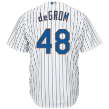 Load image into Gallery viewer, Jacob deGrom New York Mets Majestic Cool Base Player Jersey - White/Royal
