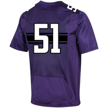 Load image into Gallery viewer, #51 Northwestern Wildcats Under Armour Premier Football Jersey - Purple