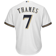 Load image into Gallery viewer, Eric Thames Milwaukee Brewers Majestic Cool Base Jersey - White