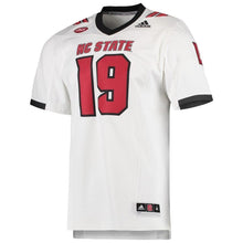 Load image into Gallery viewer, NC State Wolfpack adidas Team Premier Football Jersey - White