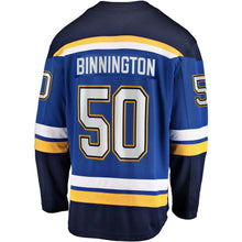 Load image into Gallery viewer, Jordan Binnington St. Louis Blues Fanatics Branded 2019 Stanley Cup Champions Home Breakaway Player Jersey - Blue