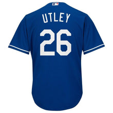 Load image into Gallery viewer, Chase Utley Los Angeles Dodgers Majestic Official Cool Base Player Jersey - Royal