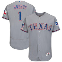 Load image into Gallery viewer, Elvis Andrus Texas Rangers Majestic Alternate Collection Flex Base Player Jersey – Royal/Gray
