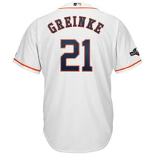 Load image into Gallery viewer, Zack Greinke Houston Astros Majestic 2019 Postseason Official Cool Base Player Jersey - White