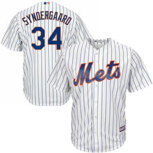 Load image into Gallery viewer, Noah Syndergaard New York Mets Majestic Official Cool Base Player Jersey - White/Royal