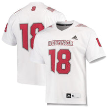 Load image into Gallery viewer, #18 NC State Wolfpack adidas Special Game Premier Jersey - White